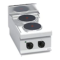 Cocina eléctrica de placas redondas Bertos Macros 700 E7P2B 2 placas de sobremesa