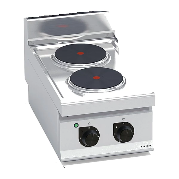 Cocina eléctrica de placas redondas Bertos Macros 700 E7P2B 2 placas de sobremesa