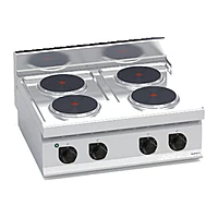 Cocina eléctrica de placas redondas Bertos Macros 700 E7P4B 4 placas de sobremesa