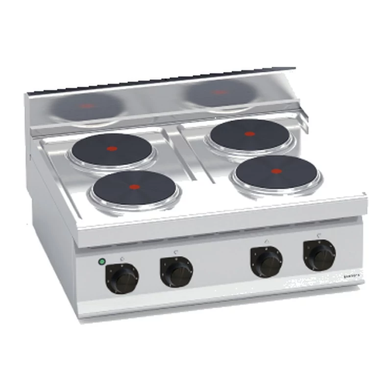 Cocina eléctrica de placas redondas Bertos Macros 700 E7P4B 4 placas de sobremesa