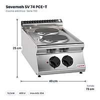 Medidas Savemah SV 74 PCE-T: 40 x 73 x 25 cm