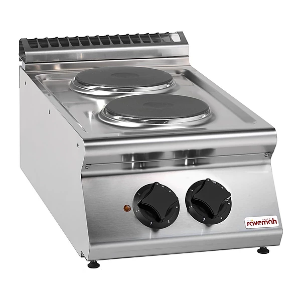 Cocina eléctrica 2 placas redondas sobremesa Savemah SV 74 PCE-T
