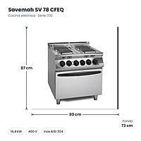 Medidas Savemah SV 78 CFEQ: 80 x 73 x 87 cm