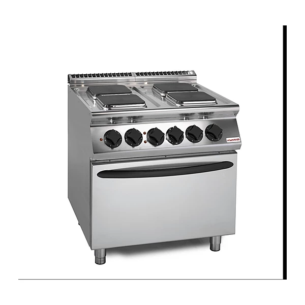 Cocina eléctrica 4 placas cuadradas con horno Savemah SV 78 CFEQ