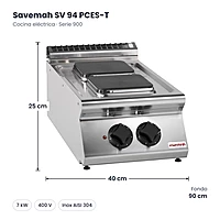 Medidas Savemah SV 94 PCES-T: 40 x 90 x 25 cm