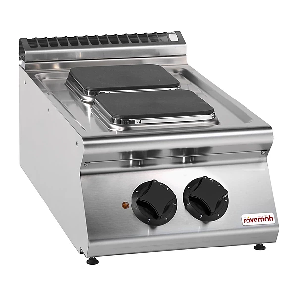 Cocina eléctrica 2 placas cuadradas sobremesa Savemah SV 94 PCES-T