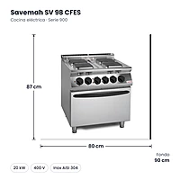 Medidas Savemah SV 98 CFES: 80 x 90 x 87 cm