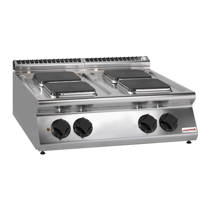 Cocina eléctrica 4 placas cuadradas sobremesa Savemah SV 98 PCES-T