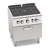 Cocina vitrocerámica Bertos S700 SE7P4/VTR+FE2 4 zonas con horno eléctrico de convección GN 1/1