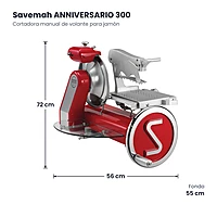 Cortadora manual de volante para jamón Savemah ANNIVERSARIO 300 – medidas
