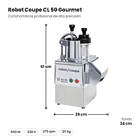 Cortahortalizas Robot Coupe CL 50 Gourmet monofásico – medidas
