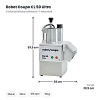 Cortahortalizas Robot Coupe CL 50 Ultra monofásico – medidas