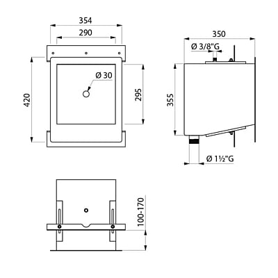 DELABIE COMMISSARIAT nerūsējošā tērauda izlietne uzstādīšanai padziļinājumā