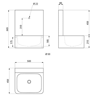 Delabie higiēniskā izlietne ar augsto statīvu Delabie higiēniskā izlietne ar augsto statīvu
