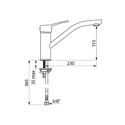 DELABIE mehāniskais maisītājs izlietnēm (2510T)