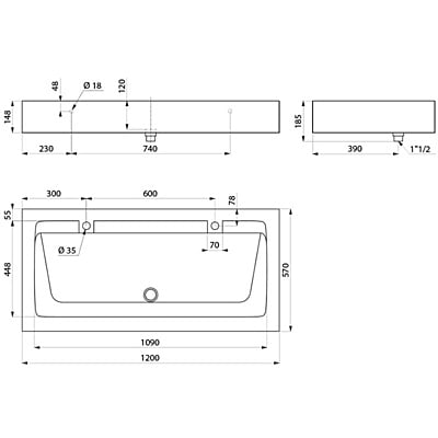 Delabie pie sienas stiprināma MINERALCAST mazgāšanas sile Delabie pie sienas stiprināma MINERALCAST mazgāšanas sile