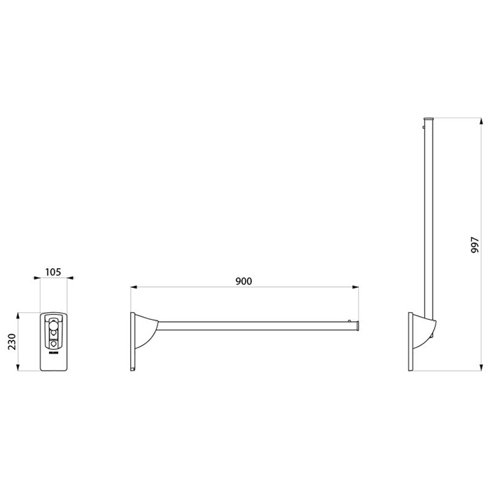 DELABIE paceļama dušas aizkaru sliede DELABIE paceļama dušas aizkaru sliede