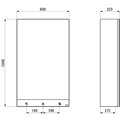DELABIE spoguļskapis ar 4 funkcijām (510205) DELABIE spoguļskapis ar 4 funkcijām (510205)
