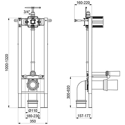 Delabie TEMPOFIX 3 sienas rāmja sistēma tualetēm Delabie TEMPOFIX 3 sienas rāmja sistēma tualetēm