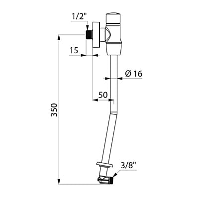 DELABIE TEMPOFLUX pisuāra vārsts DELABIE TEMPOFLUX pisuāra vārsts