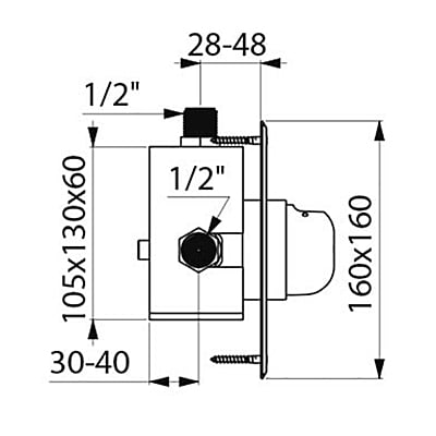 DELABIE TEMPOMIX laika plūsmas dušas maisītājs (790425)