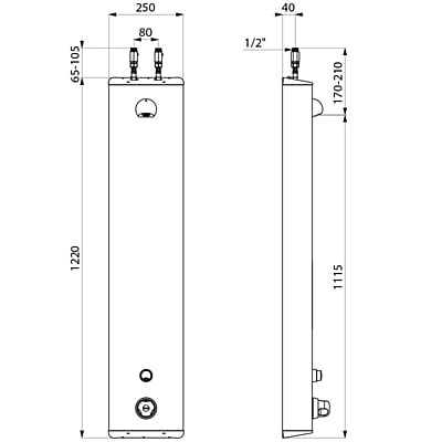 DELABIE SECURITHERM laika plūsmas dušas panelis (792303) DELABIE SECURITHERM laika plūsmas dušas panelis (792303)