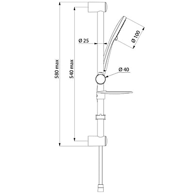 Delabie 5-jet shower kit Delabie 5-jet shower kit