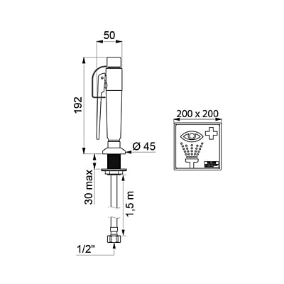 Delabie acu mazgāšanas stacija (9140C) Delabie acu mazgāšanas stacija (9140C)