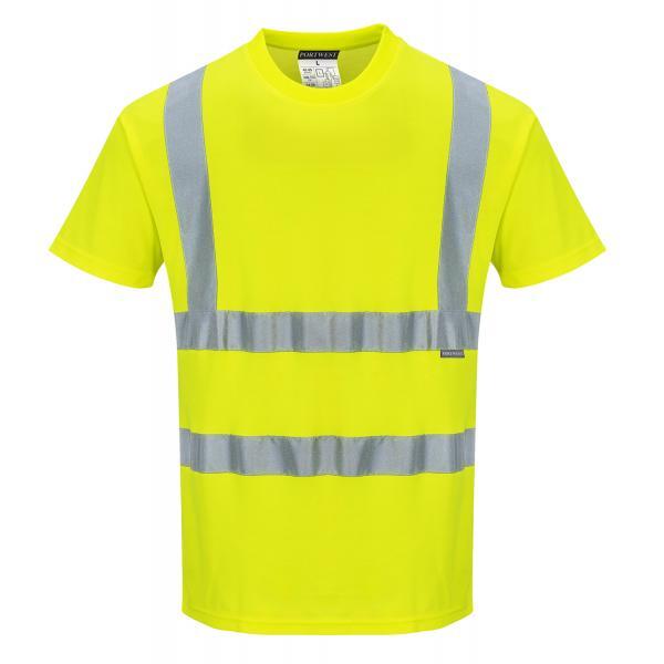 Portwest S170YERS – Hi-Vis T-shirt Korte Mouw – Geel – Cotton Comfort