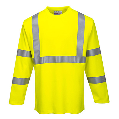 Portwest FR96 - Vlamvertragende Modaflame HiVis T-Shirt met Lange Mouw