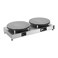 Crepera eléctrica doble Horekus PREMIUM CREPS II con 2 placas de hierro fundido Ø 40 cm