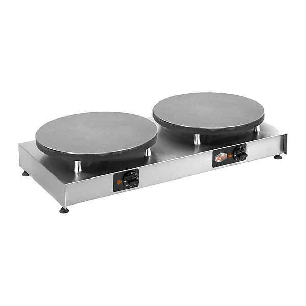 Crepera eléctrica doble Horekus PREMIUM CREPS II con 2 placas de hierro fundido Ø 40 cm
