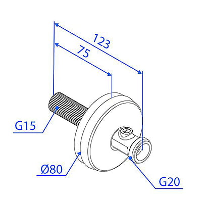 TRIO PERFEKTA savienojums G20 X G15 mikserim 150CC ar dekoratīvo pārsegu TRIO PERFEKTA savienojums G20 X G15 mikserim 150CC ar dekoratīvo pārsegu