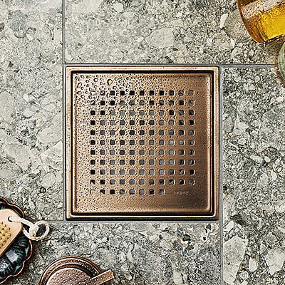 PURUS  kvadrātveida dekoratīvā bronzas reste "Chess" 197x197mm