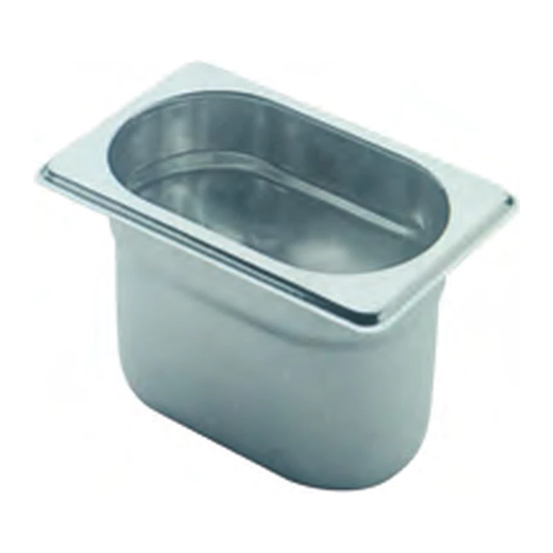 Cubeta gastronorm GN 1/6 de acero inoxidable de 100 mm Savemah BG 1/6 100