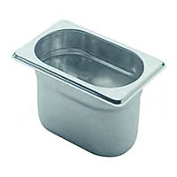 Cubeta gastronorm GN 1/6 de acero inoxidable de 150 mm Savemah BG 1/6 150