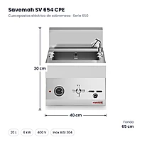 Medidas Savemah SV 654 CPE: 40 x 65 x 30 cm