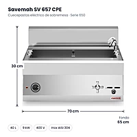 Medidas Savemah SV 657 CPE: 70 x 65 x 30 cm