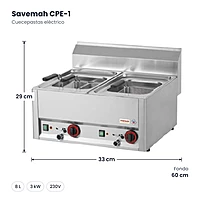 Cuecepastas eléctrico Serie 600 Savemah CPE-1 – medidas