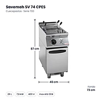 Medidas Savemah SV 74 CPES: 40 x 73 x 87 cm