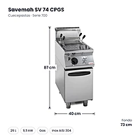 Medidas Savemah SV 74 CPGS: 40 x 73 x 87 cm
