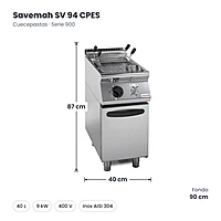 Medidas Savemah SV 94 CPES: 40 x 90 x 87 cm