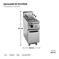 Medidas Savemah SV 94 CPGS: 40 x 90 x 87 cm