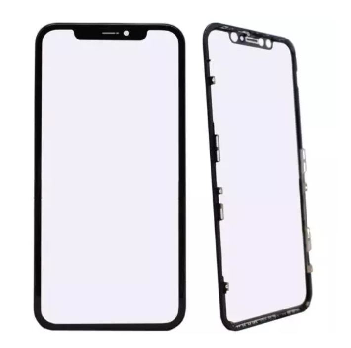 iPhone XR - Replacement Front Glass With Cold - pressed Frame And OCA Pre - Applied - Black