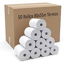 Caja 50 Rollos Papel Térmico De 80 mm