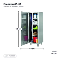 Medidas: Armario de limpieza 1 puerta Edenox AL1P-66: 60 x 60 x 175 cm