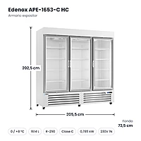 Medidas: Armario expositor Edenox APE-1653-C HC: 205,5 x 72,5 x 202,5 cm