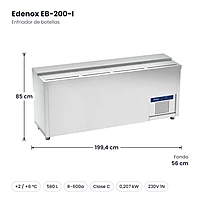 Medidas: Enfriador de botellas Edenox EB-200-I: 199,4 x 56 x 85 cm