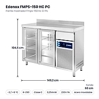 Medidas: Frente mostrador Fmps-150 Hc Cr Pc Edenox FMPS-150 HC PC: 149,2 x 60 x 104,5 cm
