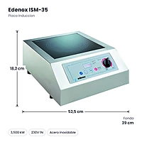 Medidas: Placa Induccion Edenox ISM-35: 52,5 x 39 x 18,2 cm